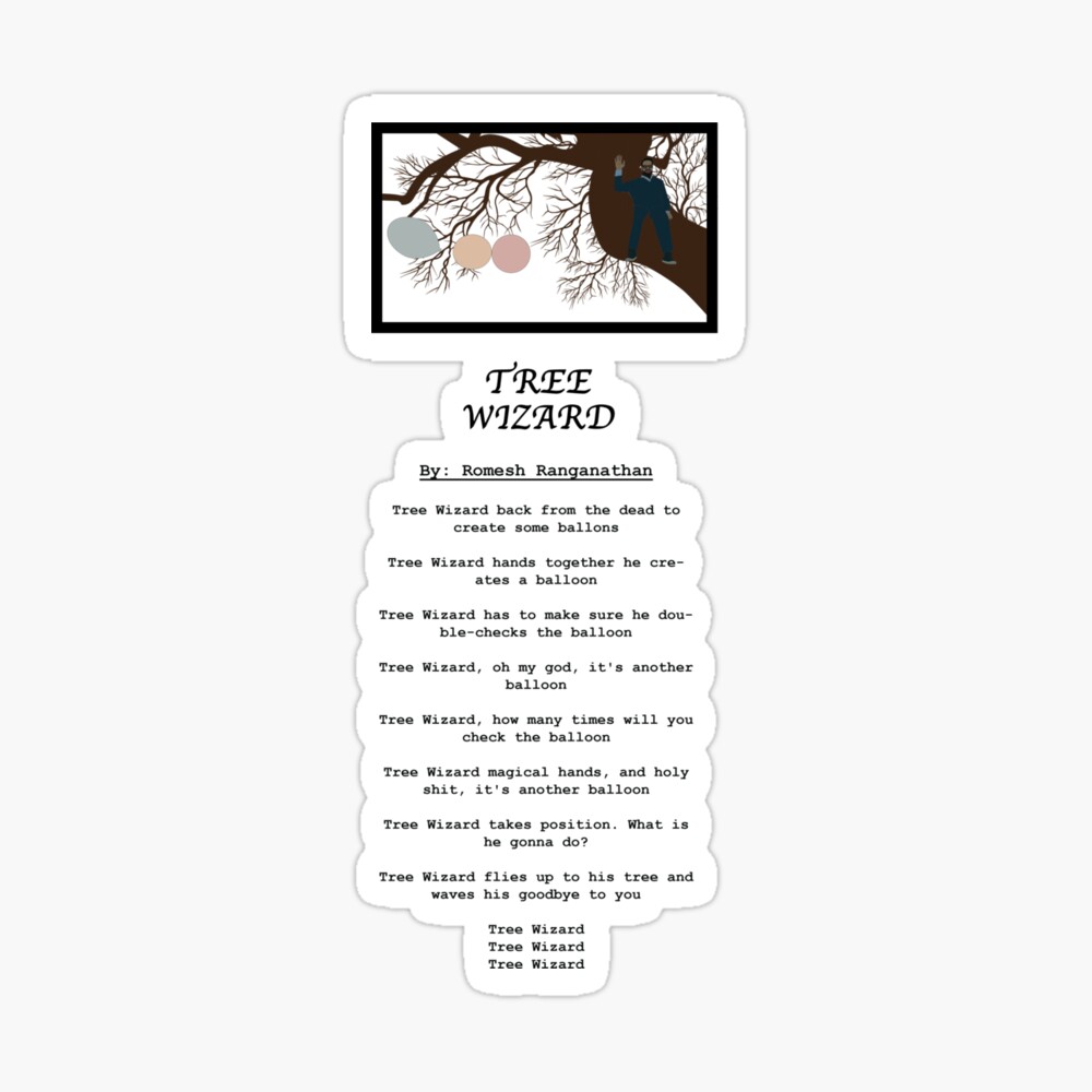 Tree Wizard Lyrics Poster for Sale by Lucy Nguyen