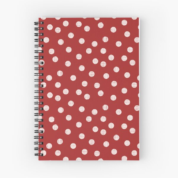 Item preview, Organic textured random deep red and off white polka dots designed and sold by FrancesPoff.