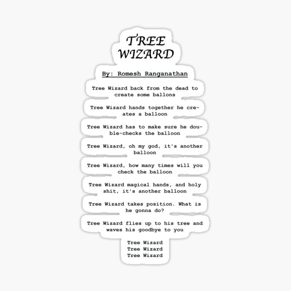 Tree Wizard Lyrics 2 | Sticker