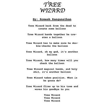 Tree Wizard Lyrics | Essential T-Shirt