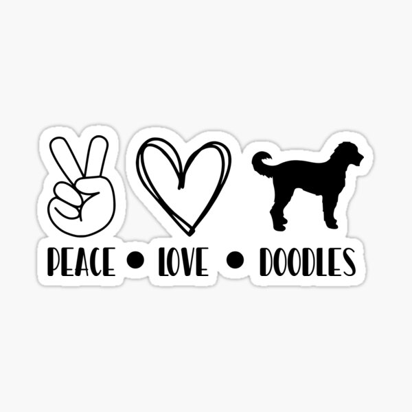 Item preview, Peace Love and Doodles Labradoodle Goldendoodle  designed and sold by LittleFoxPNW.