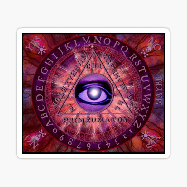 Triangle Of Art Necronomicon Divination Board Sticker