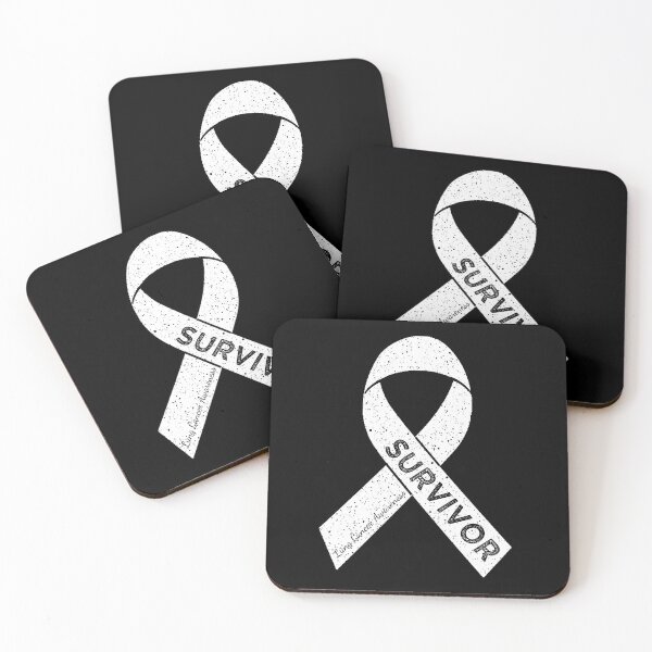 Item preview, Lung Cancer Awareness Survivor Wear White Ribbon Vintage designed and sold by cssdru.