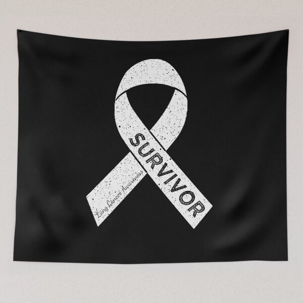 Item preview, Lung Cancer Awareness Survivor Wear White Ribbon Vintage designed and sold by cssdru.