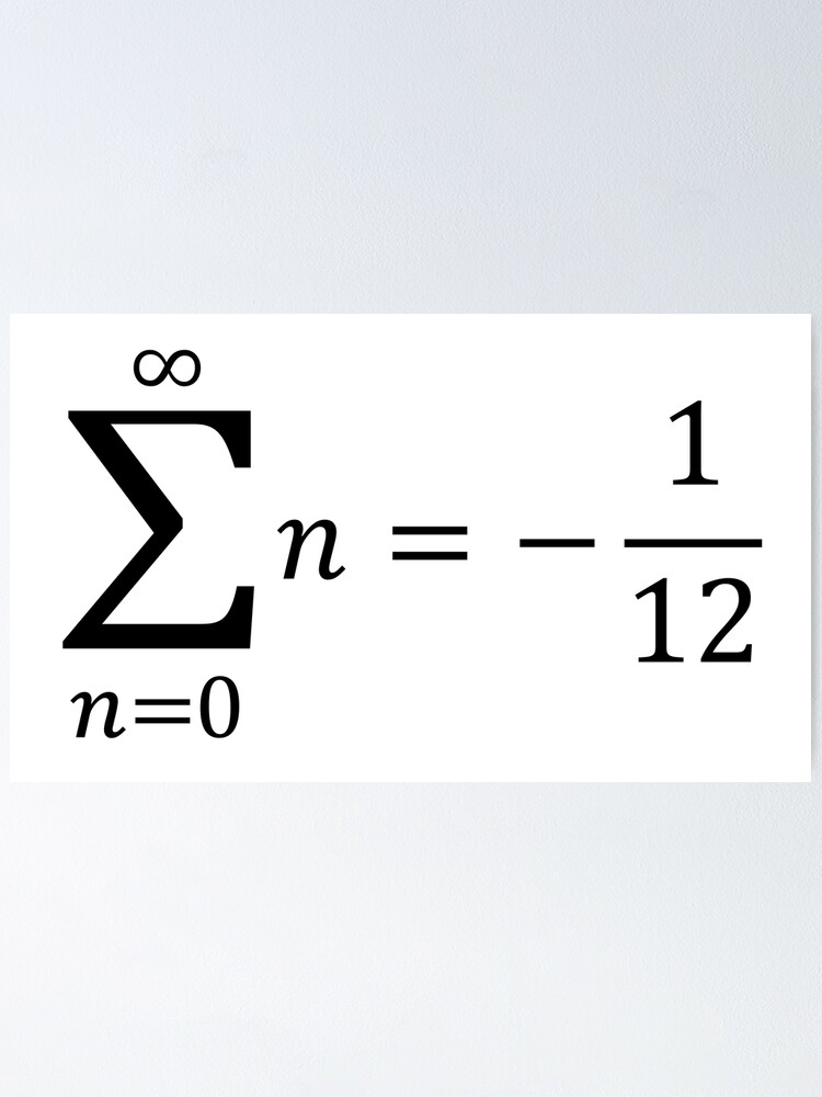 sum-of-all-natural-numbers-poster-for-sale-by-sciencecorner-redbubble