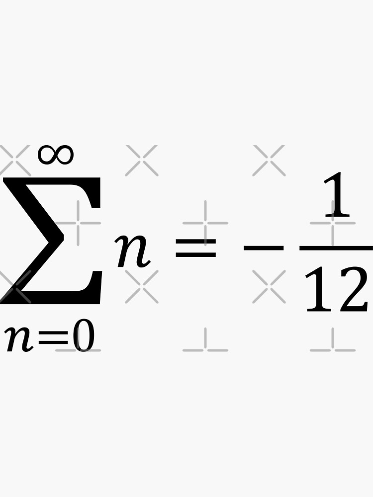 sum-of-all-natural-numbers-sticker-for-sale-by-sciencecorner-redbubble