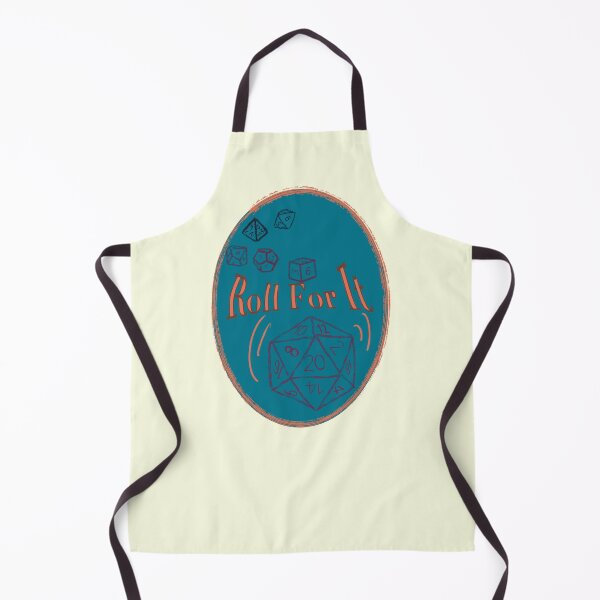 Item preview, Roll for It Peach Text on Blue Badge - TTRPG designed and sold by jolabrese.