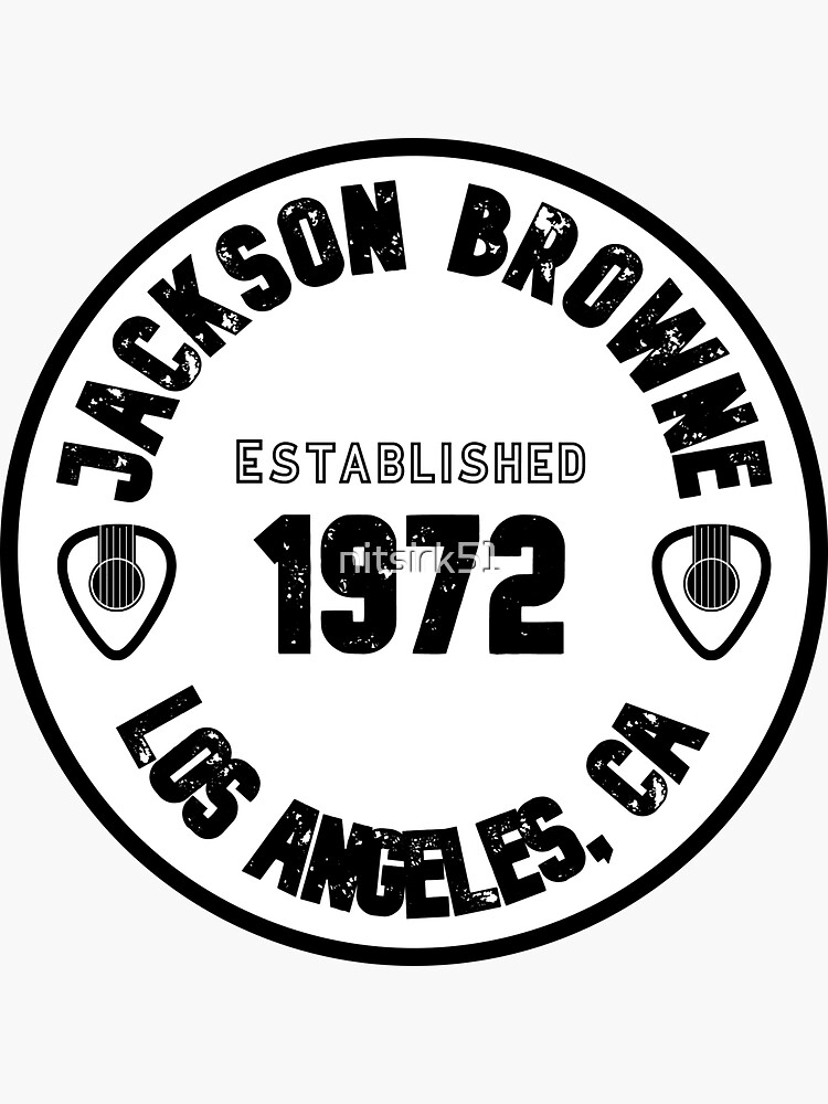 "Jackson Browne 1972" Sticker for Sale by nitsirk51 Redbubble