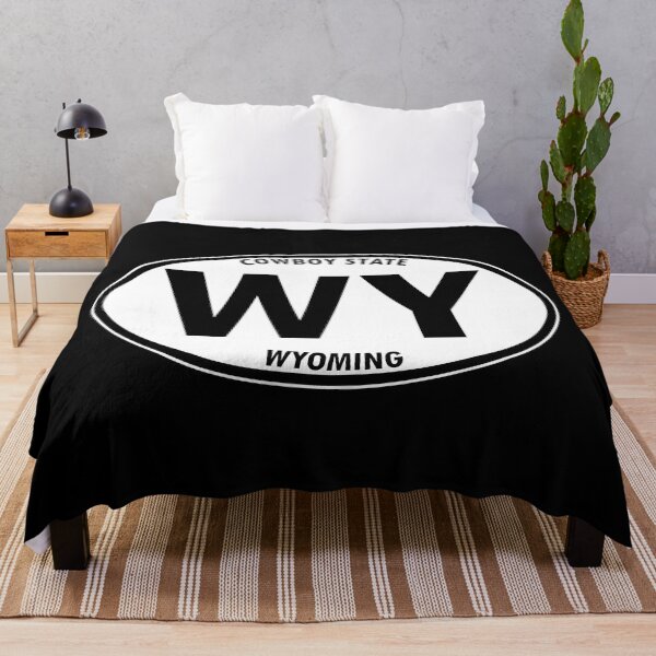 Item preview, Wyoming State - Cowboy State - Abbreviation and Motto Oval Travel Bumper Sticker for your Car or Luggage. designed and sold by BBTravels.