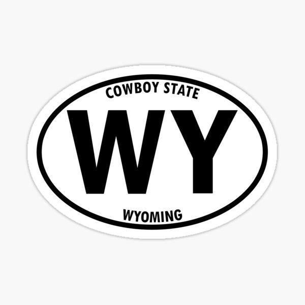"Wyoming State - Cowboy State - Abbreviation and Motto Oval Travel ...