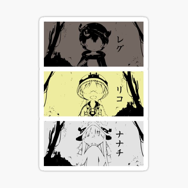 Riko Made in Abyss Season 3 Black and White Anime Characters Censored Eyes  Style D9 MIN13 Sticker for Sale by Animangapoi