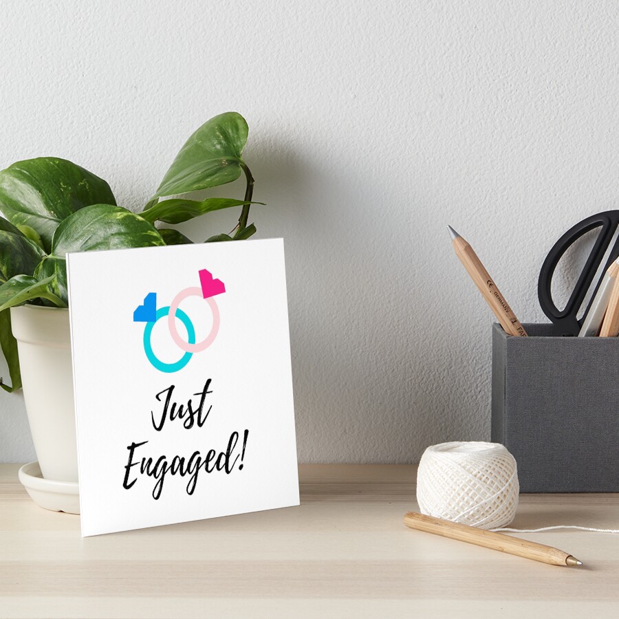 "Just Engaged!" Art Board Print for Sale by MrRogu Redbubble