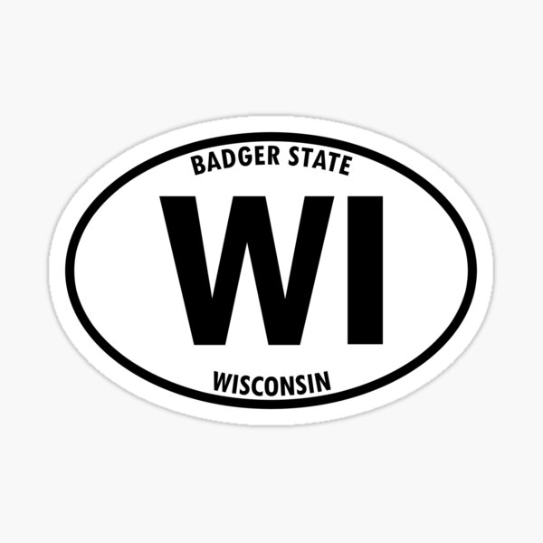 "Wisconsin State Badger State Abbreviation and Motto Oval Travel