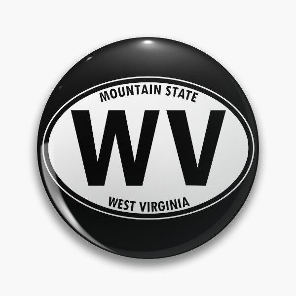 Item preview, West Virginia - Mountain State - State Abbreviation and Motto Oval Travel Bumper Sticker for your Car or Luggage.  designed and sold by BBTravels.
