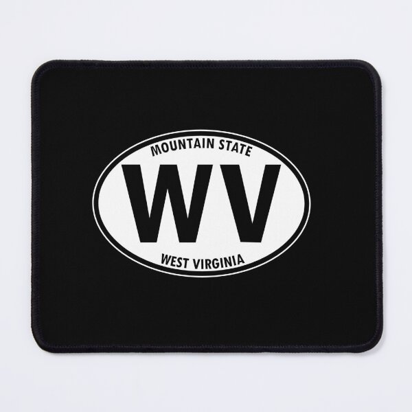 Item preview, West Virginia - Mountain State - State Abbreviation and Motto Oval Travel Bumper Sticker for your Car or Luggage.  designed and sold by BBTravels.