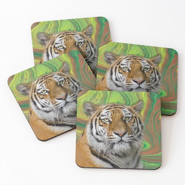 Item preview, Acrylic Pour Tiger designed and sold by Elisabeth Lucas.
