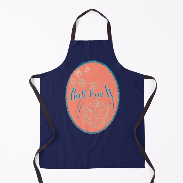 Item preview, Roll for It Blue Text on Peach Badge - TTRPG designed and sold by jolabrese.