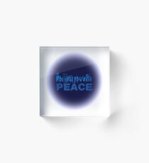 T-Shirt God bless you with peace Acrylic Block