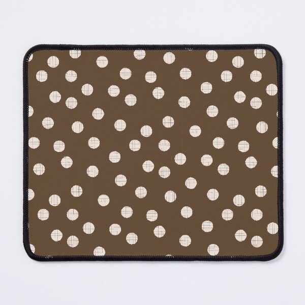 Item preview, Organic textured random chocolate brown and off white polka dots designed and sold by FrancesPoff.