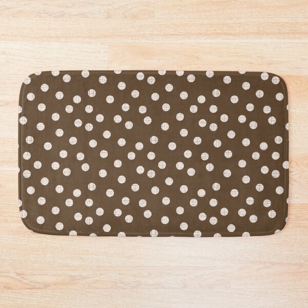 Item preview, Organic textured random chocolate brown and off white polka dots designed and sold by FrancesPoff.