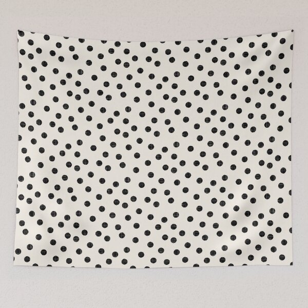 Item preview,  Organic textured random off white and charcoal polka dots designed and sold by FrancesPoff.