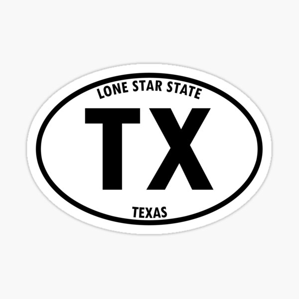 "Texas Lone Star State State Abbreviation and Motto Oval Travel