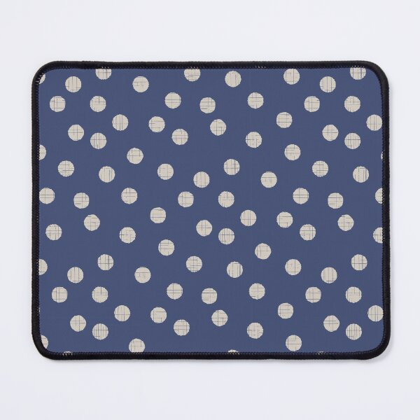 Item preview, Organic textured random french blue and off white polka dots designed and sold by FrancesPoff.
