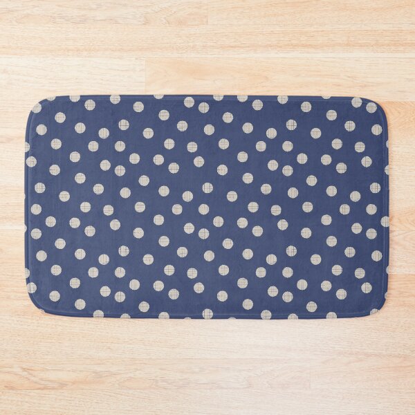 Item preview, Organic textured random french blue and off white polka dots designed and sold by FrancesPoff.