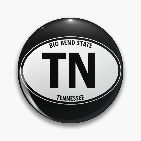 Artikelvorschau, Tennessee - Big Bend State - Zustands-Abkürzung und Motto-Oval-Reise-Autoaufkleber für Ihr Auto oder Gepäck. entworfen und verkauft von BBTravels.