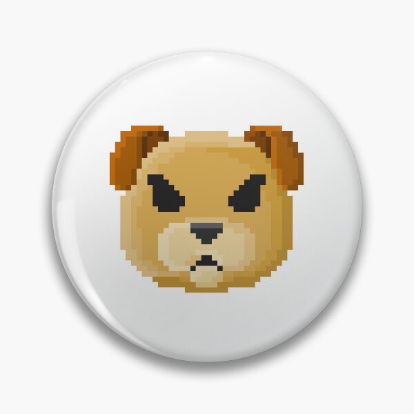 Artikelvorschau, Wütender Hund Emoji Pixel Art entworfen und verkauft von R74n.