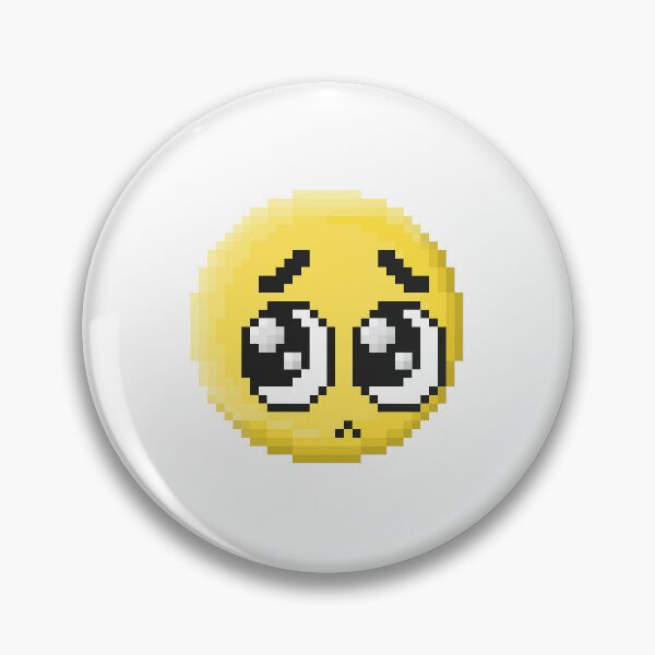 Item preview, Pleading Face Emoji Pixel Art designed and sold by R74n.