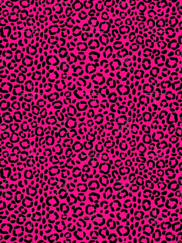 Sexy Neon Pink/Black Music Legs Leopard Print Cutout Spandex Thigh