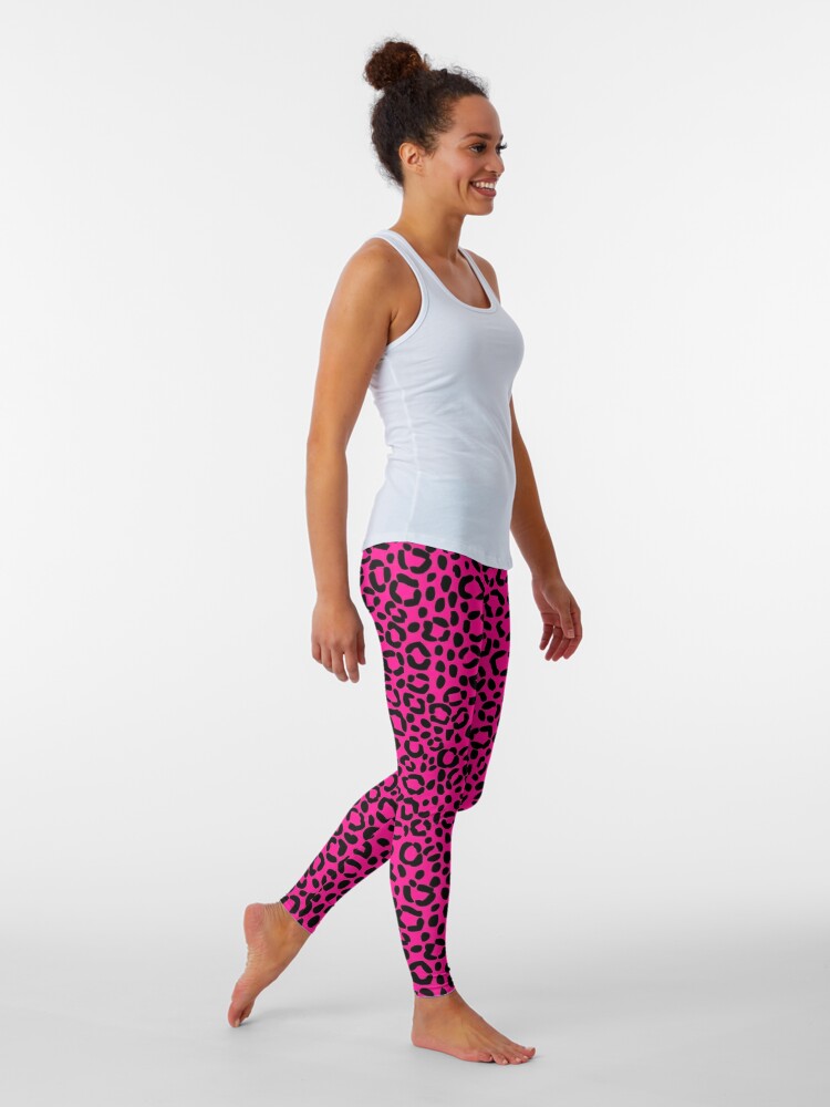 Purple And Pink Leopard Print Leggings - Free Shipping - - Projects817 LLC