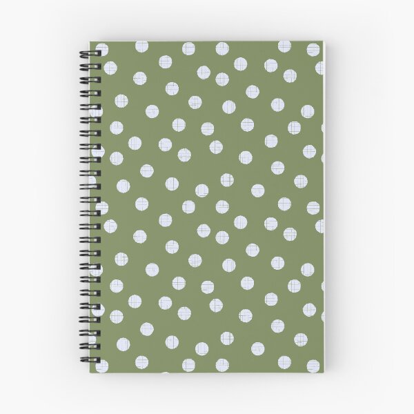 Item preview, Organic textured random leaf green and pale grey polka dots designed and sold by FrancesPoff.