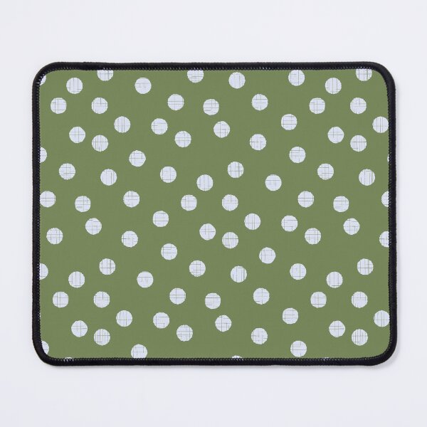 Item preview, Organic textured random leaf green and pale grey polka dots designed and sold by FrancesPoff.