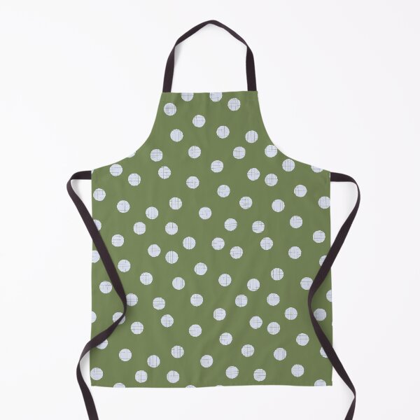 Item preview, Organic textured random leaf green and pale grey polka dots designed and sold by FrancesPoff.