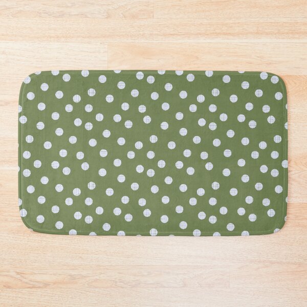Item preview, Organic textured random leaf green and pale grey polka dots designed and sold by FrancesPoff.