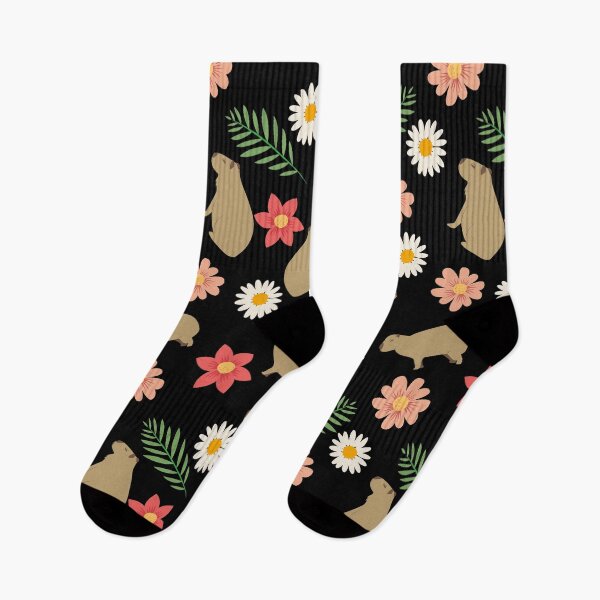 Item preview, Capybaras with flowers pink, white and red designed and sold by ArlacV.