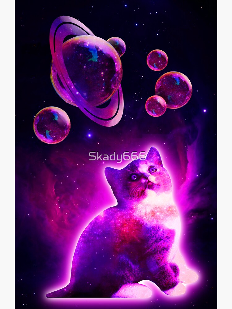 "space kitty" Sticker for Sale by Skady666 Redbubble