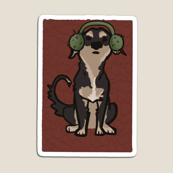 Item preview, Dog with funky earmuffs  designed and sold by ThistleBlossoms.