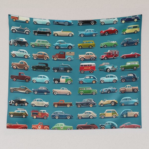 Item preview, Olden cabriolet, sedan, pick-up, police, sports cars a vintage and nostalgic retro designed and sold by ArtifactVault.