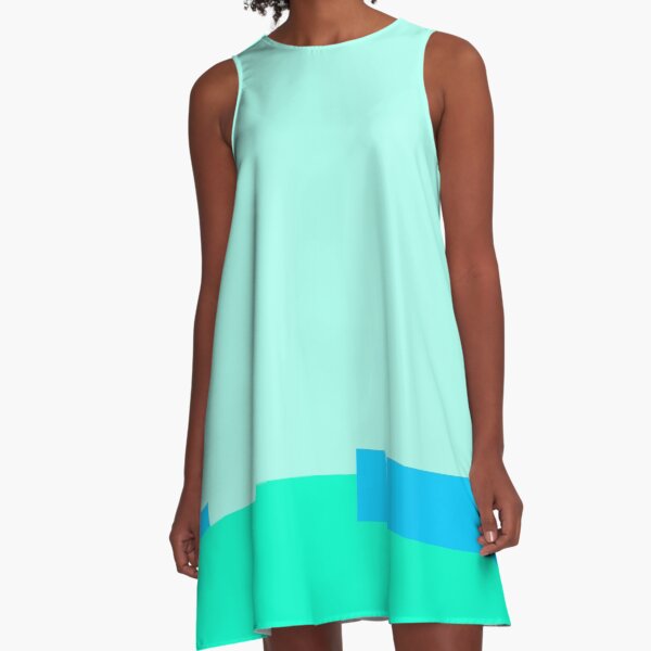 nice aquamarine colors A-Line Dress