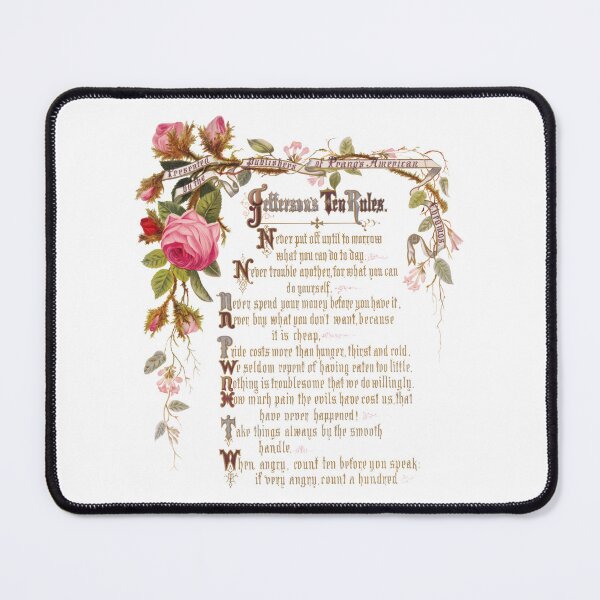 Item preview, Jefferson's Ten Rules designed and sold by Swags.