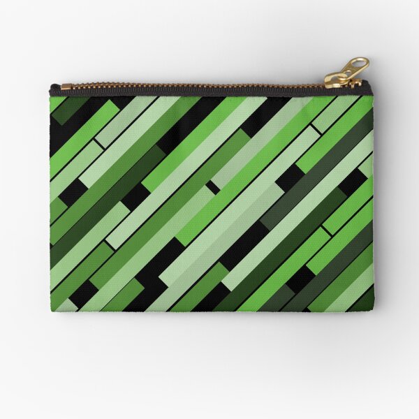 Linear Green - Bauhaus Inspired Zipper Pouch