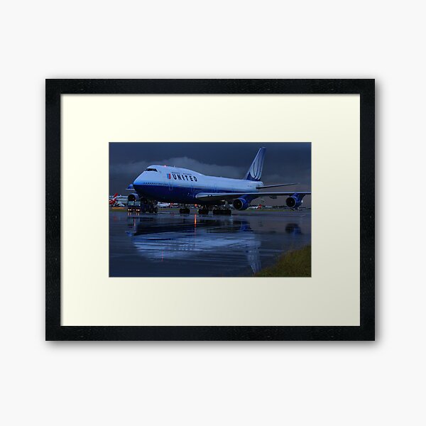 United Airlines Boeing 747-400 Framed Art Print