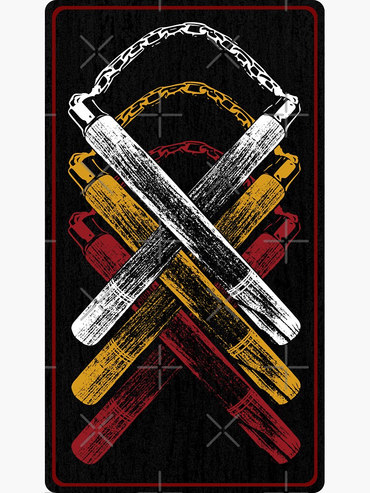 "Nunchucks Martial Arts Nunchaku" Sticker for Sale by IronEcho Redbubble
