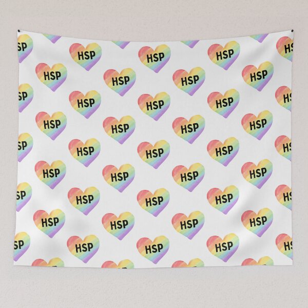 Item preview, HSP Rainbow Watercolor Heart designed and sold by HSPgiftshop.