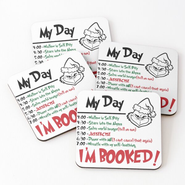 Item preview, I'm Booked Grinch Christmas Design designed and sold by TRIPPYPRINTS.