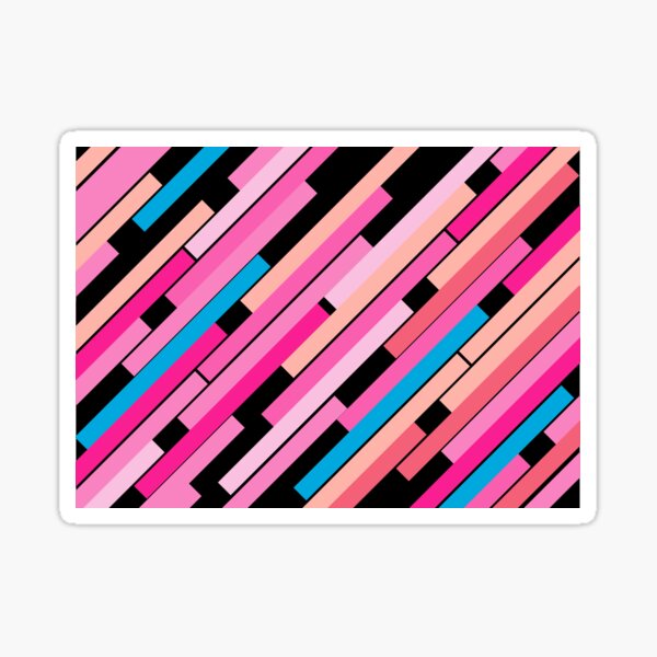 Linear Pink - Bauhaus Inspired Sticker