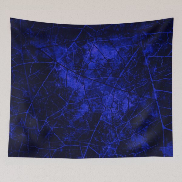 Item preview, Deep Royal Blue Black Crackle Lacquer Pattern Grunge Texture designed and sold by bexilla.